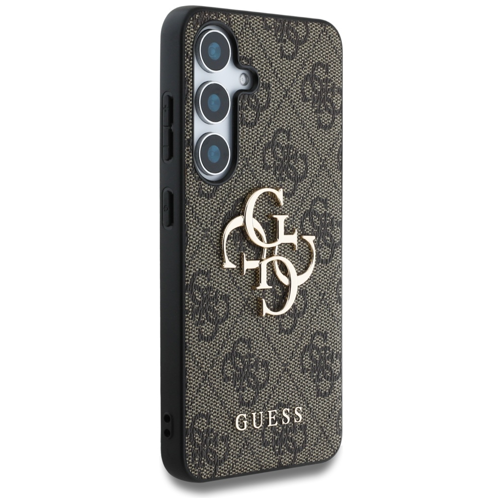 Oryginalne i ekskluzywne etui 4G Big Logo od marki Guess do Samsung Galaxy S25, brązowe